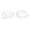 Circular Sofa Bed 2 Seater with 2 Pillows Iron Durable Frame Convertible Easily Various Colors
