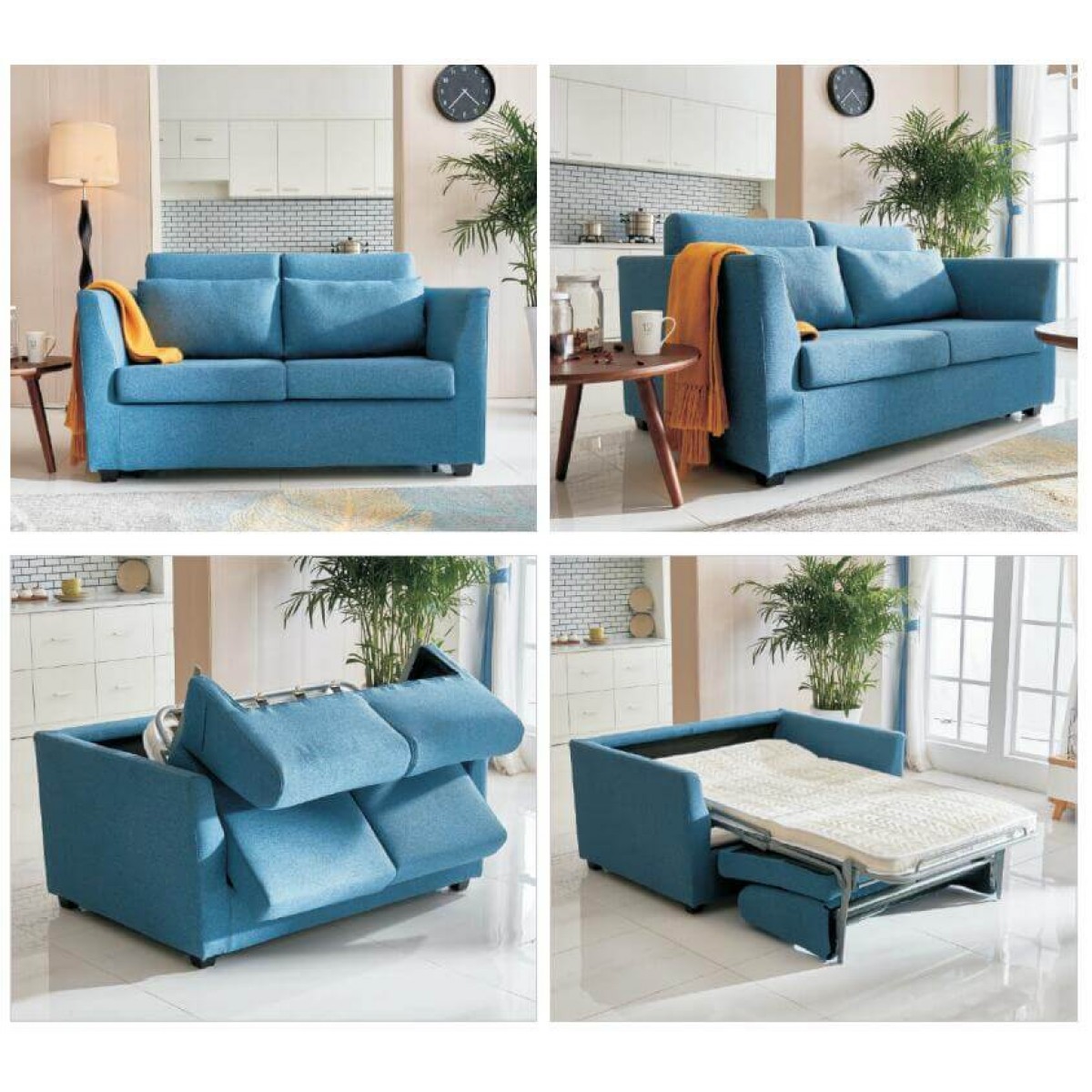 Modern Large sized Apartment Folding Sofa Bed 2 05 Meters 1 6 Simple  