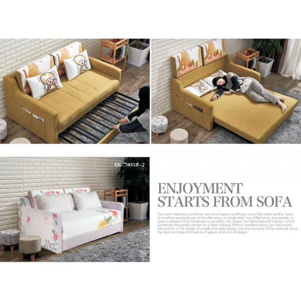 Folding Sofa Chair Sofa Bed Sleeper with 2 Pillows Wooden and Iron Durable Frame Convertible Easily Lazy Stylish Sofa Couch Beds with Pulleys 2 Colors Available in Three Sizes