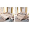 Folding Lazy Sofa Chair 2 Seater with 2 Pillows Iron Durable Frame Convertible Easily Stylish Sofa Couch Beds Available in Three Sizes