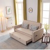 Folding Lazy Sofa Chair 2 Seater with 2 Pillows Iron Durable Frame Convertible Easily Stylish Sofa Couch Beds Available in Three Sizes