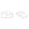 Sleeper Sofabed Foldable Living Room Sofa 1.4 Meters Sofa 1.8 Meters Bed Bedroom Balcony Two Seater Tatami Furniture for Livingroom Chair Bed